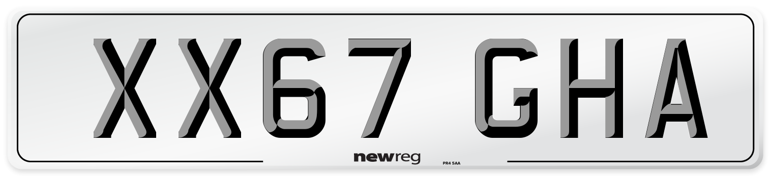 XX67 GHA Number Plate from New Reg